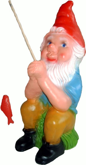 Zwerg    Angler sitzend