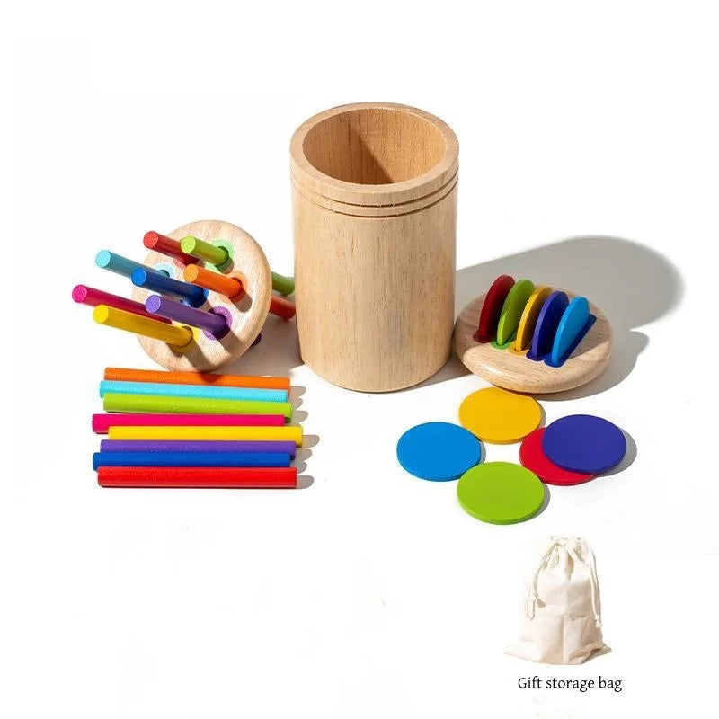Montessori Holz Sortier- & Steckspielzeug – Farben, Formen & Feinmotorik (ab 3 Jahre)