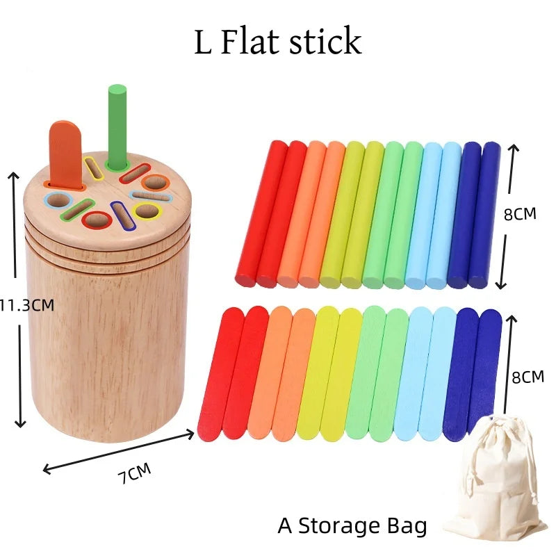 Montessori Holz Sortier- & Steckspielzeug – Farben, Formen & Feinmotorik (ab 3 Jahre)
