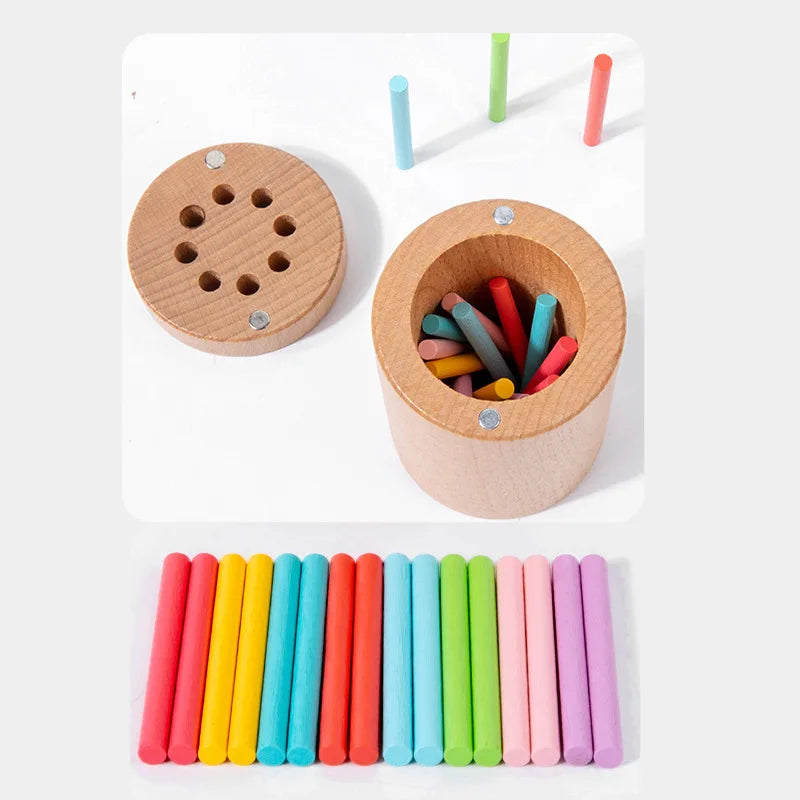 Montessori Holz Sortier- & Steckspielzeug – Farben, Formen & Feinmotorik (ab 3 Jahre)