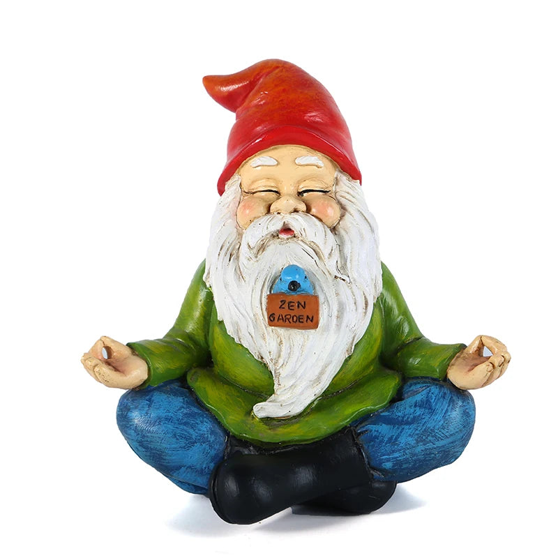 Freche Gartenzwerg-Figur aus Harz – 7 Charaktere für jeden Garten-Typ