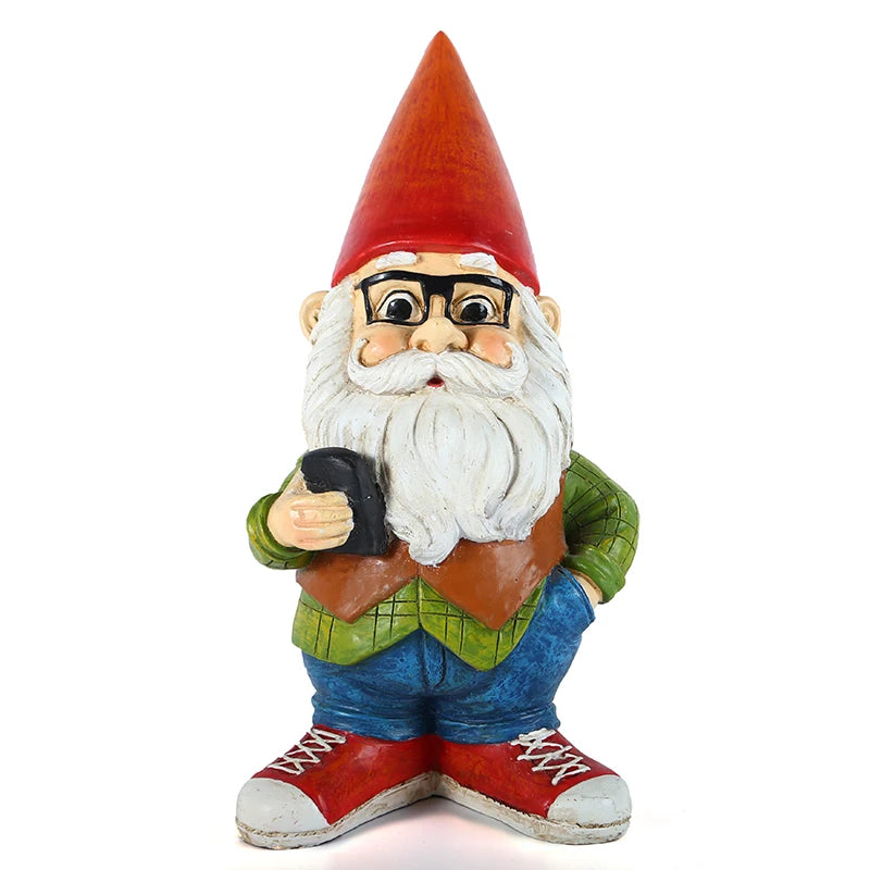 Freche Gartenzwerg-Figur aus Harz – 7 Charaktere für jeden Garten-Typ