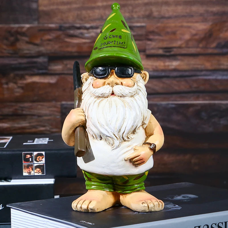 Freche Gartenzwerg-Figur aus Harz – 7 Charaktere für jeden Garten-Typ
