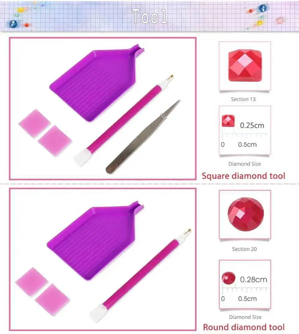 5D Diamond Painting Tiere – DIY Diamant-Malerei für Anfänger