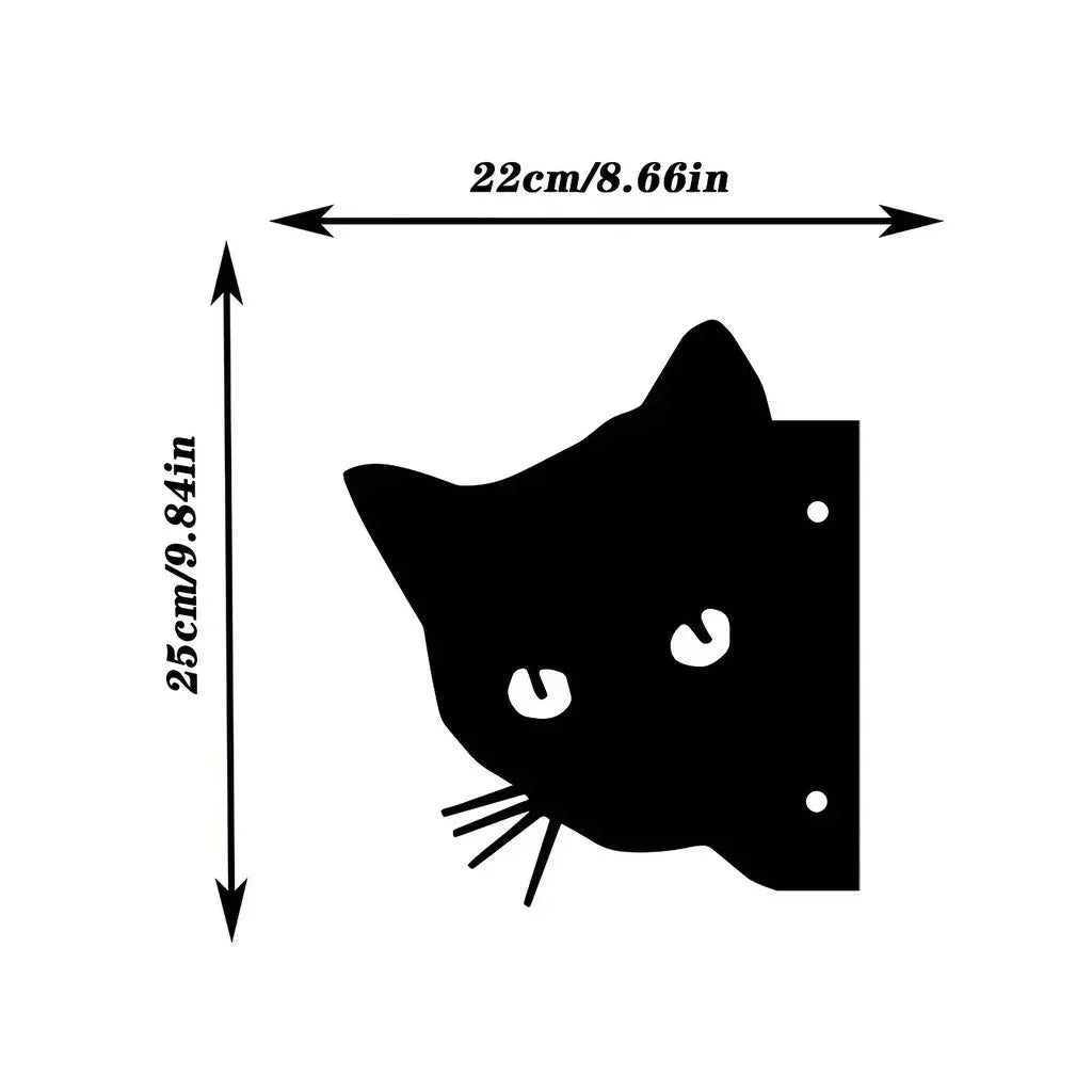 Tiki-inspirierte Katzen-Familie Gartenstecker – Dekorative Katzen-Silhouetten