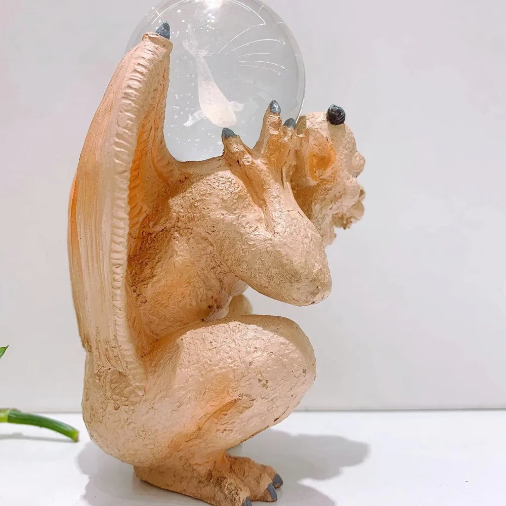 Gargoyle Kugelhalter aus Resin – Kristallkugel-Ständer Monster