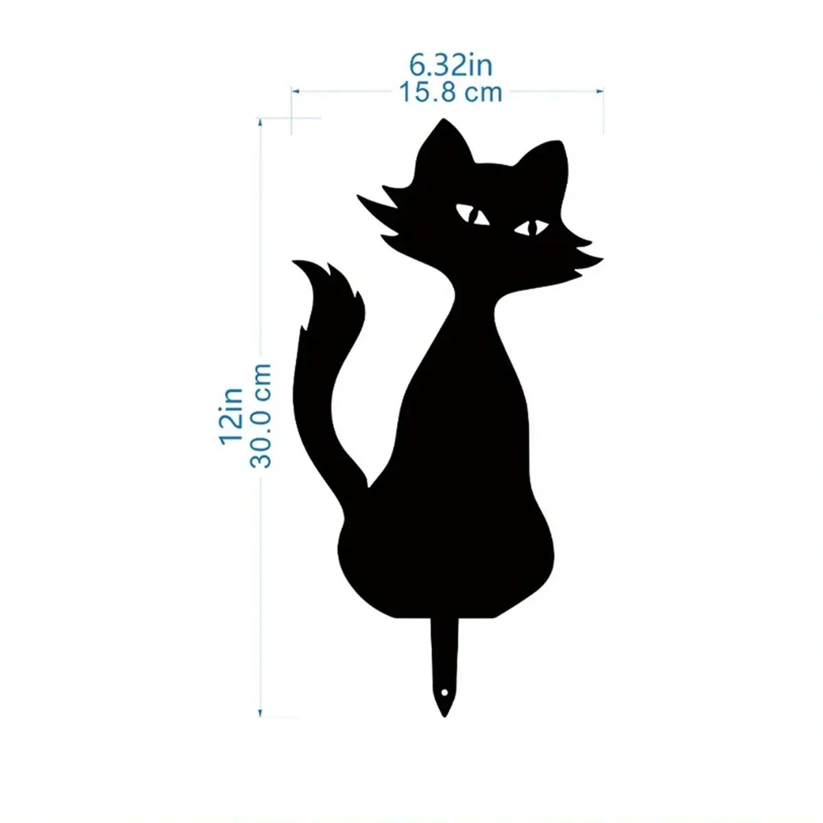 Tiki-inspirierte Katzen-Familie Gartenstecker – Dekorative Katzen-Silhouetten