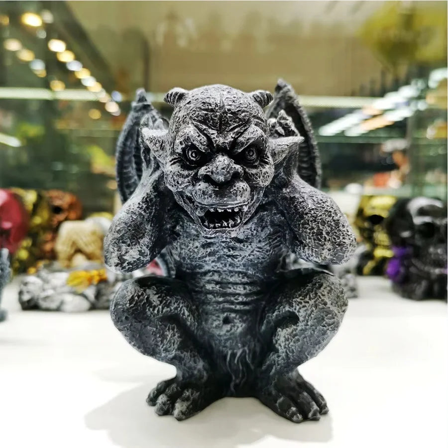 Gargoyle Kugelhalter aus Resin – Kristallkugel-Ständer Monster