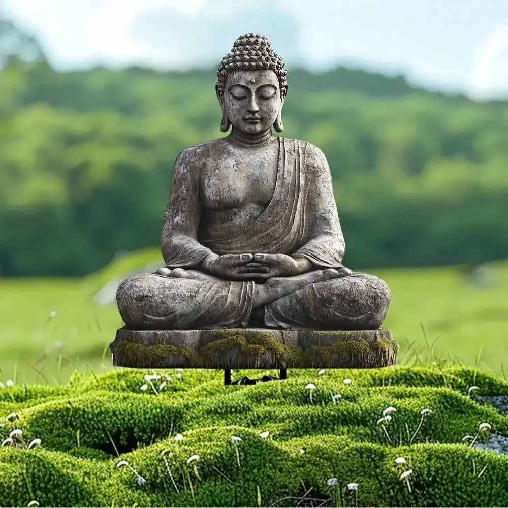 Buddha-Gartenstecker – Deko für Blumentopf, Bonsai & Garten