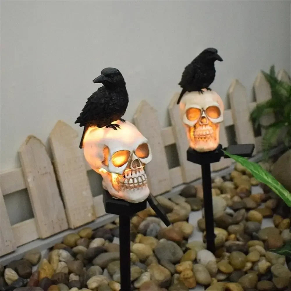 Halloween Solar-Skelett Außenleuchte – Gruseliger Geist mit LED
