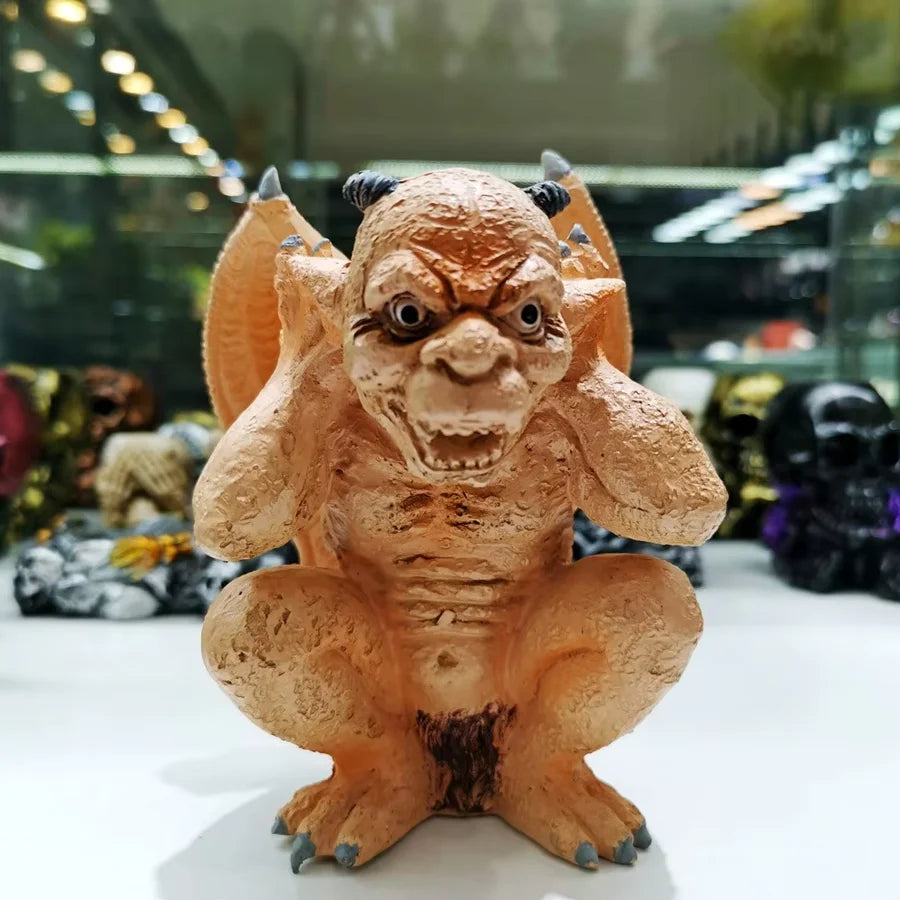 Gargoyle Kugelhalter aus Resin – Kristallkugel-Ständer Monster