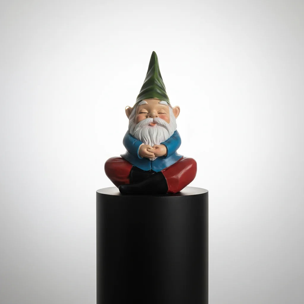 Meditierender Gartenzwerg – Zen-Figur aus Resin