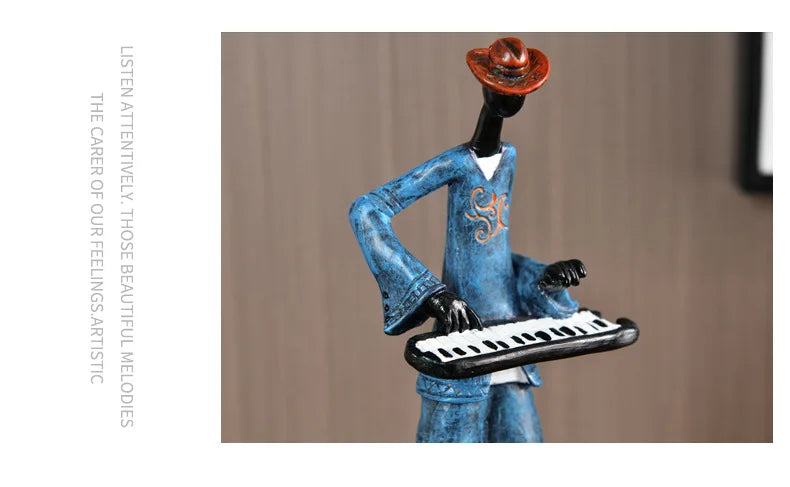 Musikband-Figuren aus Resin – Nordische Deko-Skulptur