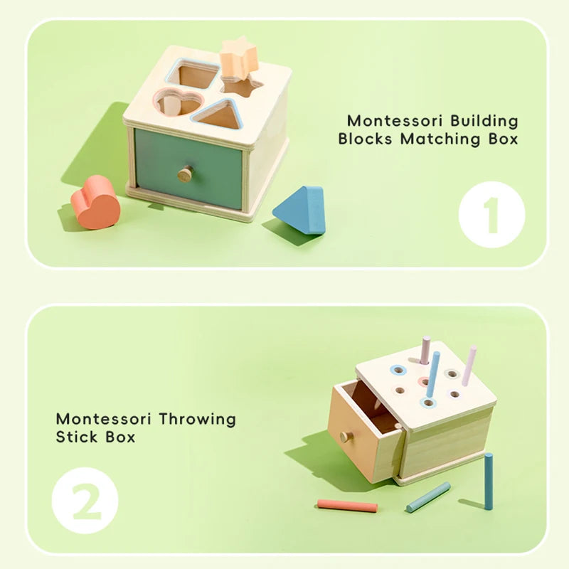 Montessori Holz-Sortierbox – Busy Board Matching-Spiel für Feinmotorik & sensorisches Lernen ab 3 Jahren