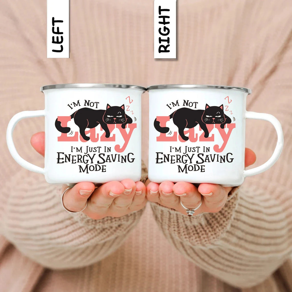 Emaille Camping Tasse mit Tiermotiv – Outdoor-Becher für Kaffee, Tee & Abenteuer