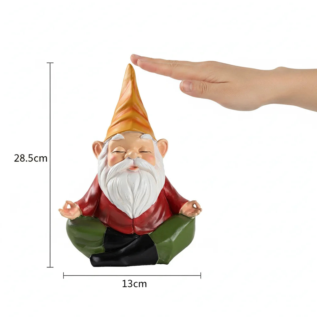 Meditierender Gartenzwerg – Zen-Figur aus Resin