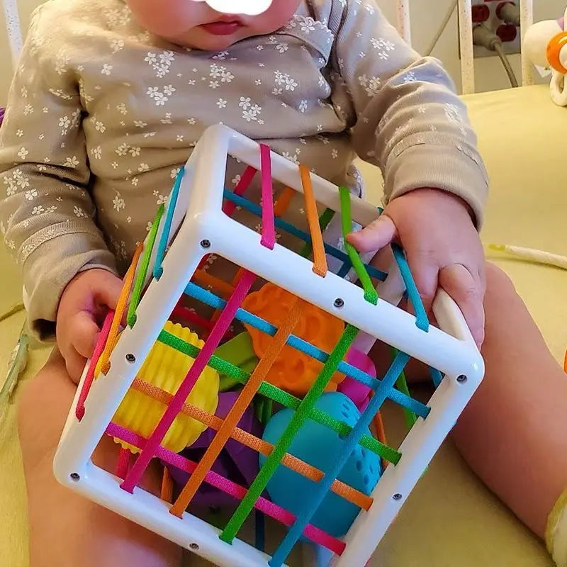 Montessori Regenbogen Greifspielzeug – Sensorisches Frühförderungs-Spielzeug für Babys (0–12 Monate)