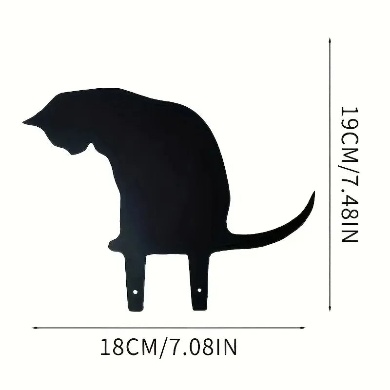 Tiki-inspirierte Katzen-Familie Gartenstecker – Dekorative Katzen-Silhouetten