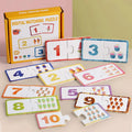 Montessori Holz-Zahlenzuordnungspuzzle – Logikspiel mit Mustern & Zahlen für Kinder ab 3 Jahren