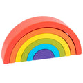 Holz-Regenbogen-Bogenbausteine – Montessori Stapel- & Sortierspiel zum Farben- und Formenlernen für Kinder ab 3 Jahren