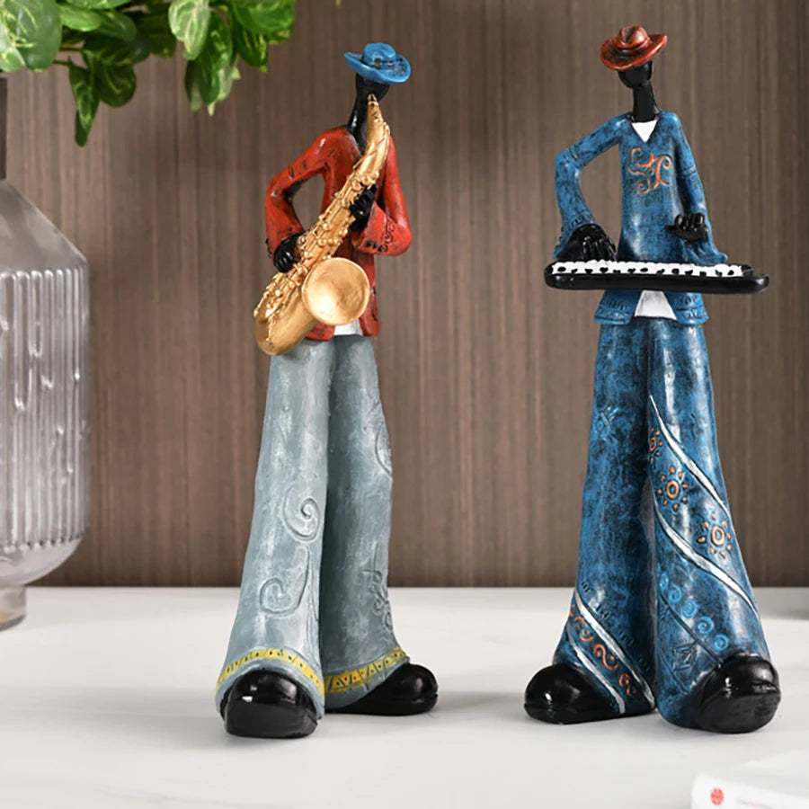 Musikband-Figuren aus Resin – Nordische Deko-Skulptur