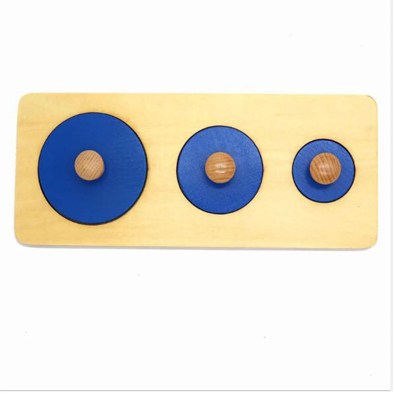 Montessori Holzpuzzle mit geometrischen Formen – Buntes Sortierspiel & Mathe-Lernspielzeug für Kleinkinder ab 3 Jahren