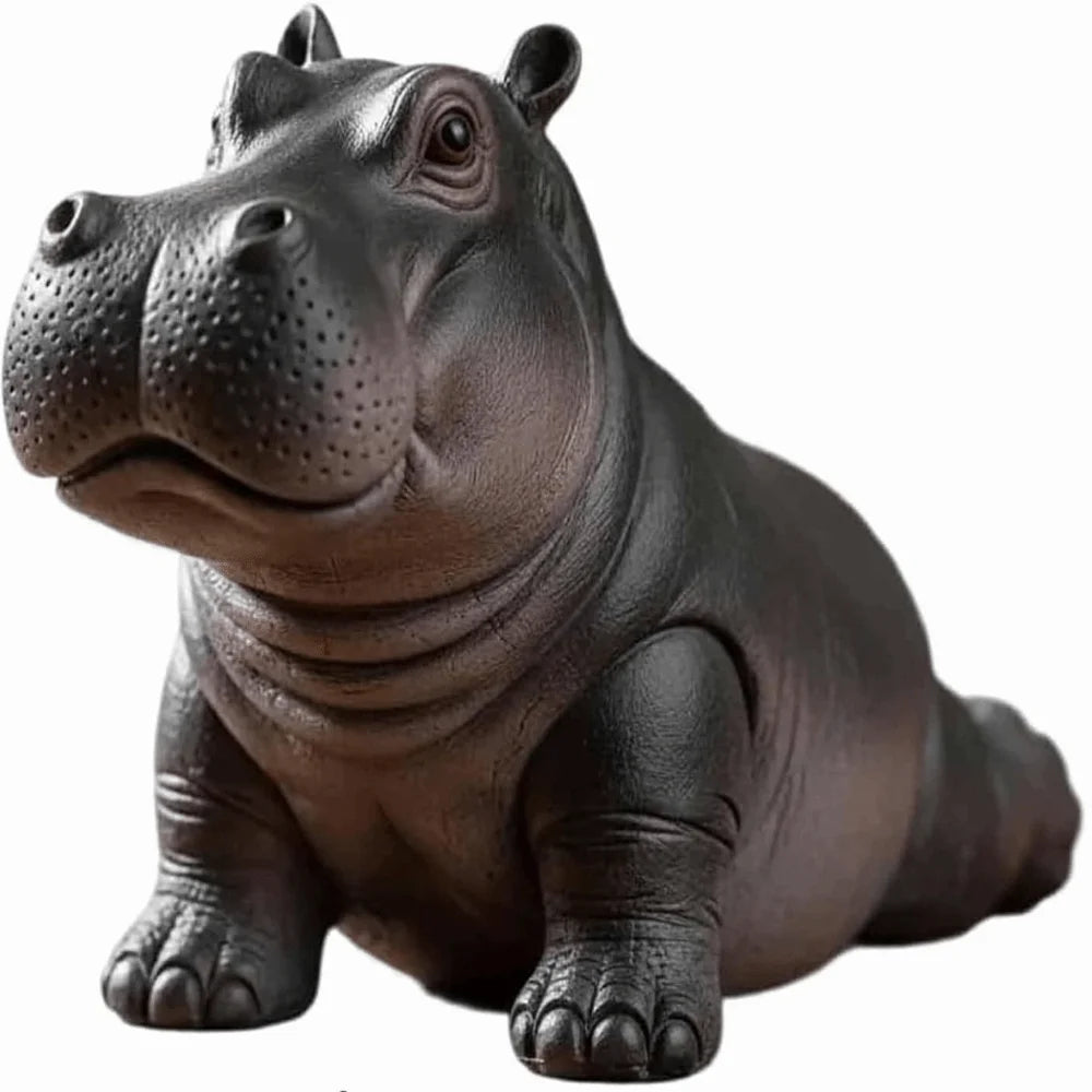 Yoga-Nilpferd Figur – Witzige Mini-Dekofigur aus PLA (ca. 5x3x2 cm)