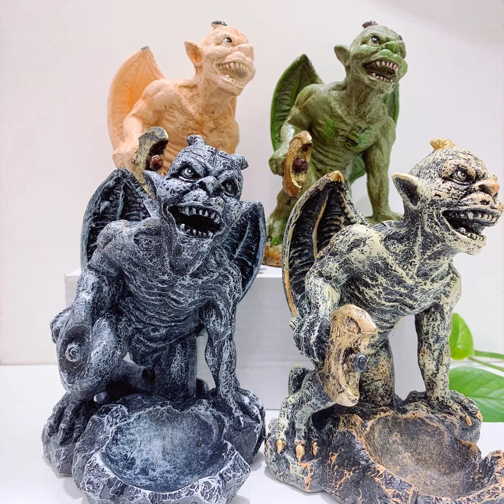 Gargoyle Kugelhalter aus Resin – Kristallkugel-Ständer Monster