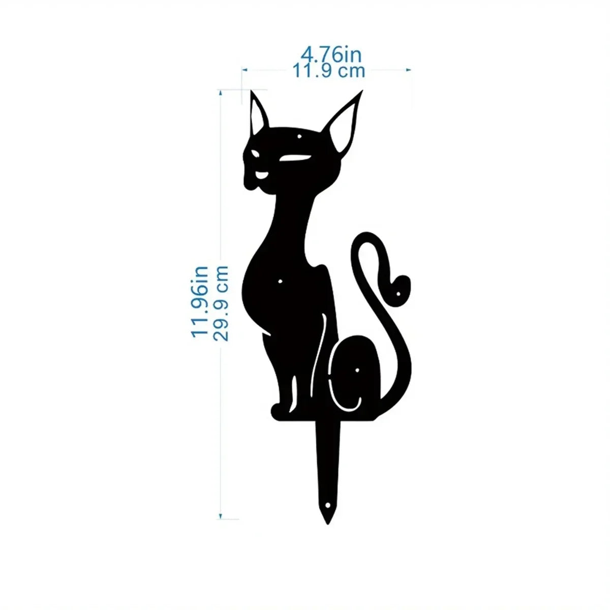 Tiki-inspirierte Katzen-Familie Gartenstecker – Dekorative Katzen-Silhouetten