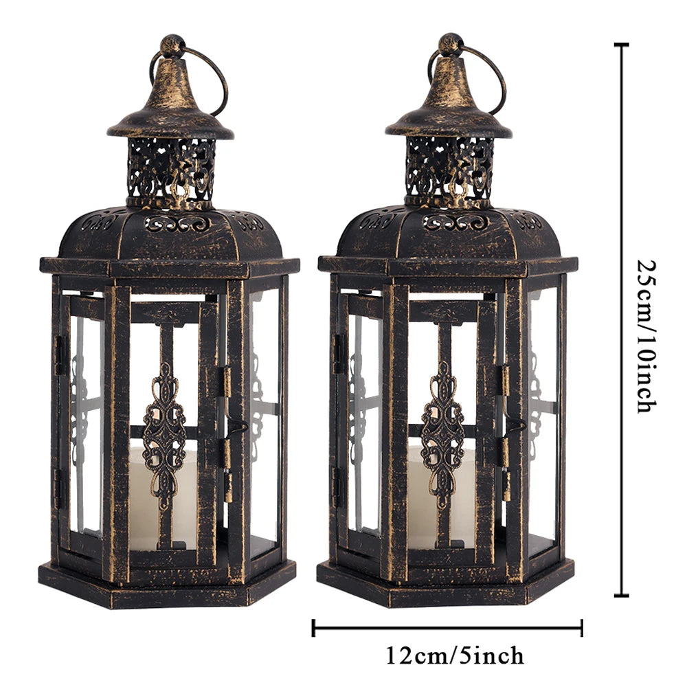 Vintage Kerzenlaterne im Nordischen Stil – Elegante Metalllaterne für Innen & Außen
