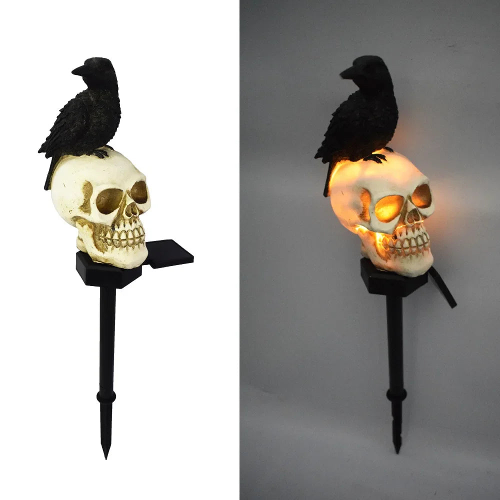 Halloween Solar-Skelett Außenleuchte – Gruseliger Geist mit LED