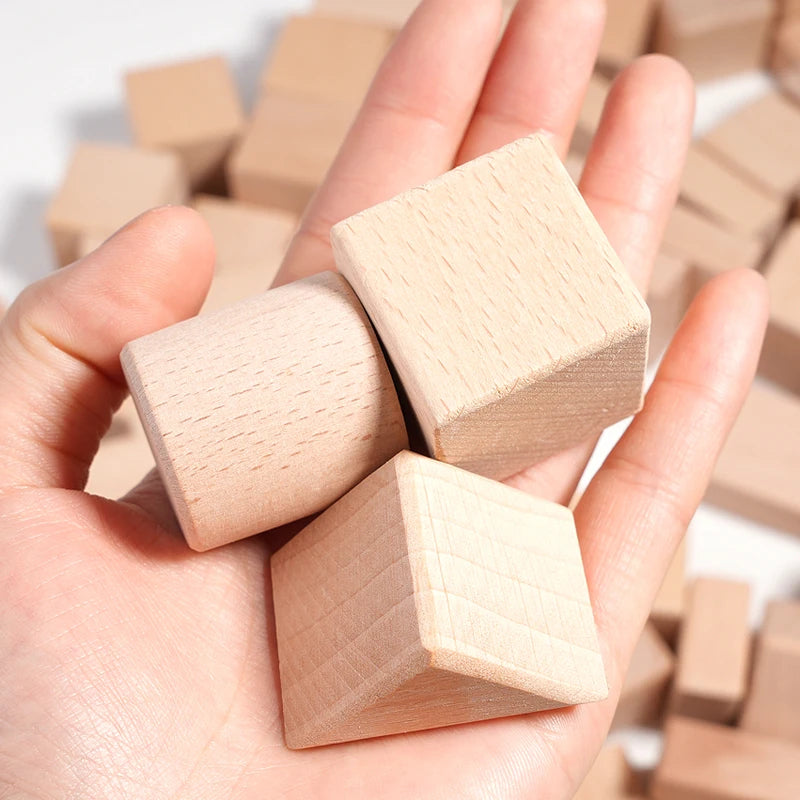 100-teilige klassische Holzbausteine – Kreatives Montessori Stapel- & Lernspielzeug für Kinder ab 4 Jahren