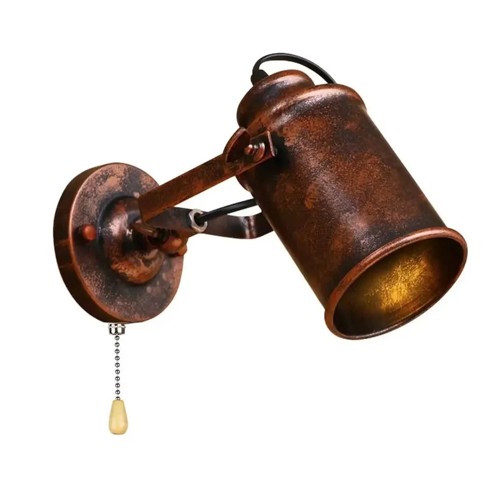 Vintage Wandleuchte im Industriestil – Retro Wandlampe aus Eisen