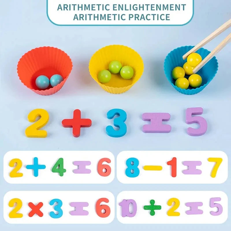 Montessori Farbsortier-Set – Perlen, Schalen & Karten für Kleinkinder (ab 3 Jahre)