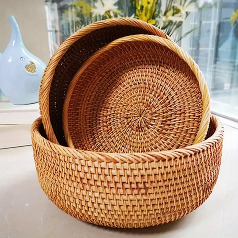 Handgeflochtener Rattan-Korb – Aufbewahrungskorb aus Weide