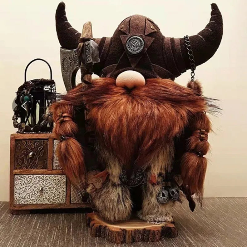 Wikinger-Krieger Figur aus Harz – Dekorative Zwerg-Ornament (19x11x8 cm)