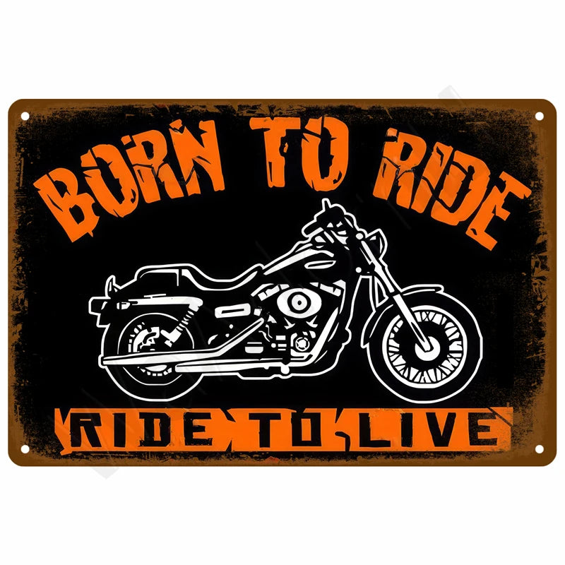 Vintage Raumdekoration Metall-Schild Retro Motorrad