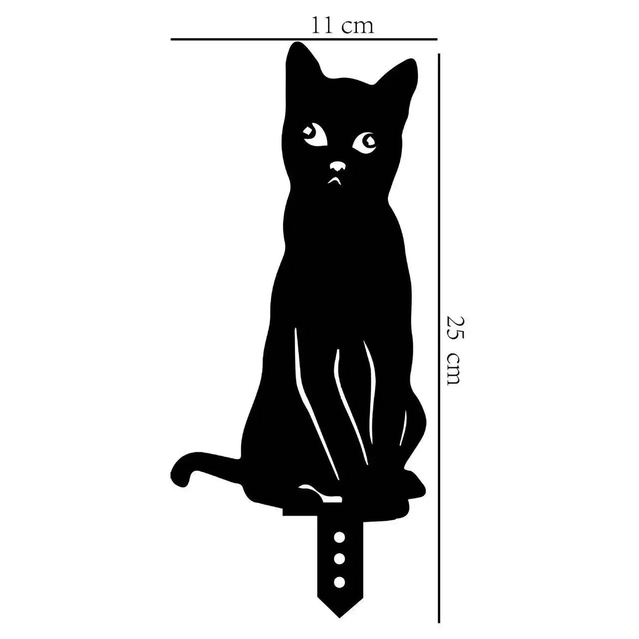 Tiki-inspirierte Katzen-Familie Gartenstecker – Dekorative Katzen-Silhouetten