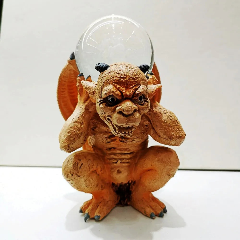 Gargoyle Kugelhalter aus Resin – Kristallkugel-Ständer Monster