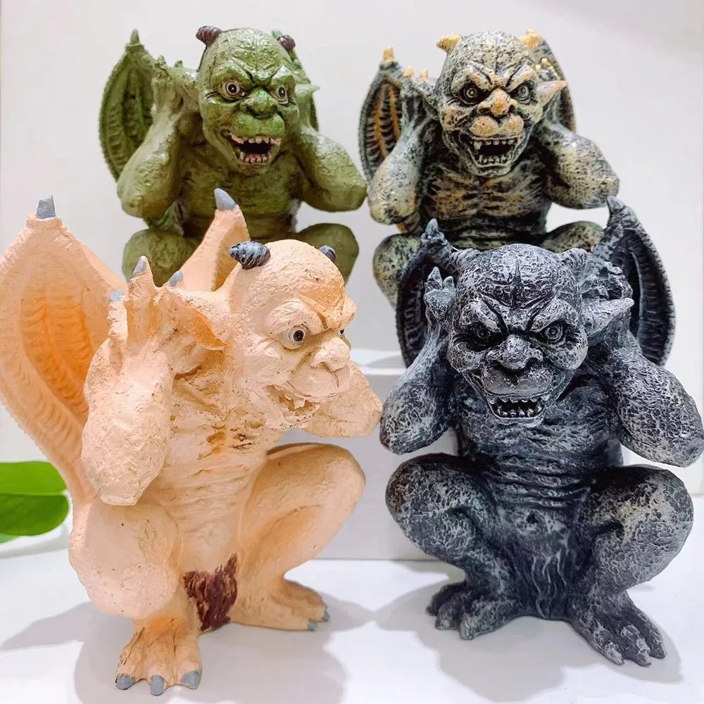 Gargoyle Kugelhalter aus Resin – Kristallkugel-Ständer Monster