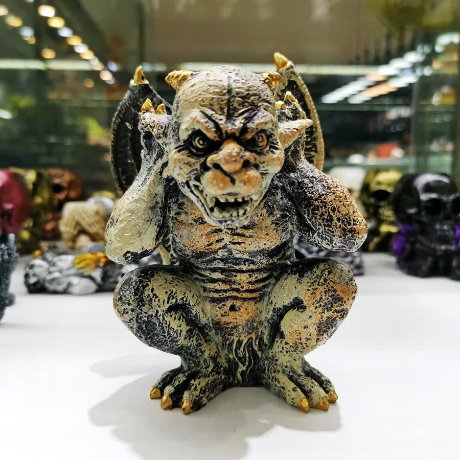 Gargoyle Kugelhalter aus Resin – Kristallkugel-Ständer Monster