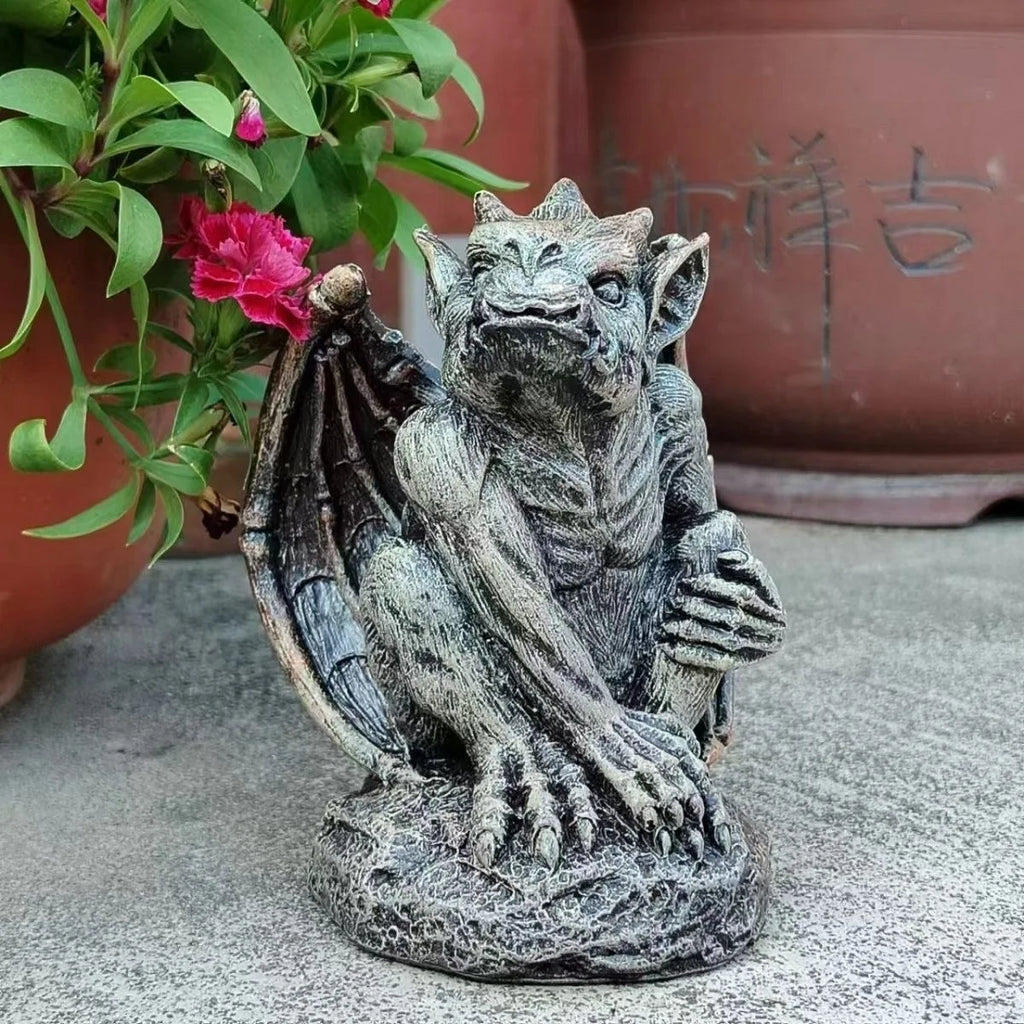 Gotische Wächterstatue – Geist-Skulptur aus Kunstharz für Zuhause, Garten & Halloween