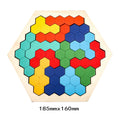Buntes 3D Holzpuzzle & Tangram – Pädagogisches Lernspielzeug aus Holz für Kinder ab 3 Jahren