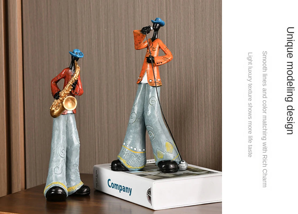 Musikband-Figuren aus Resin – Nordische Deko-Skulptur