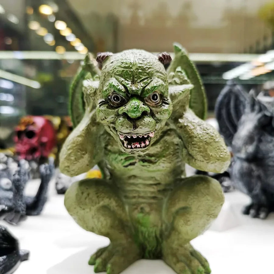 Gargoyle Kugelhalter aus Resin – Kristallkugel-Ständer Monster