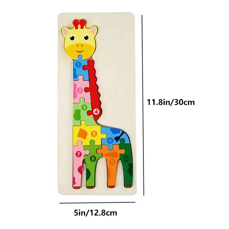Holzpuzzle für Kinder – Tiere, Dinosaurier, Fahrzeuge & Figuren (12 Motive, ab 1 Jahr)