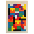 Buntes Holz-Tangram-Puzzle – Klassisches Montessori-Lernspielzeug mit geometrischen Formen für Kinder & Erwachsene