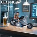 Lustige Biker Harz-Figur Motorradfahrer Retro
