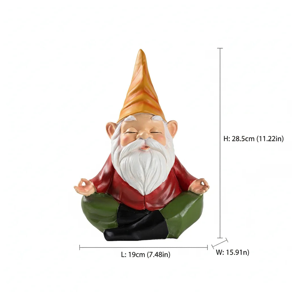 Meditierender Gartenzwerg – Zen-Figur aus Resin