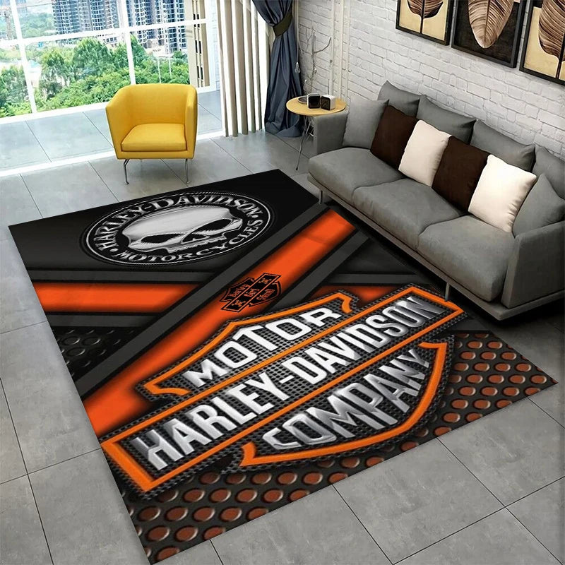 Motorrad Teppich aus Flanell – Rutschfester Teppich im Racing-Design